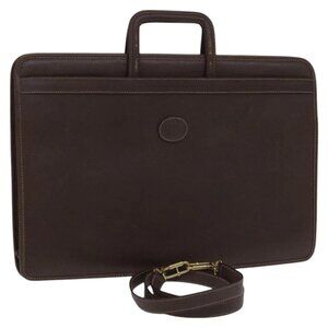 GUCCI Business Bag Leather 2way Brown Auth